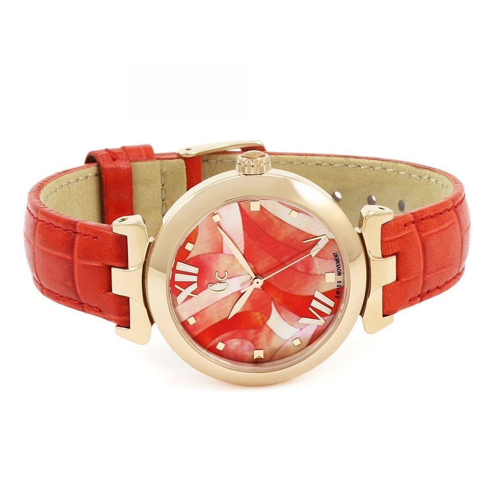 GC Orange Leather Dress Watch - Image 2
