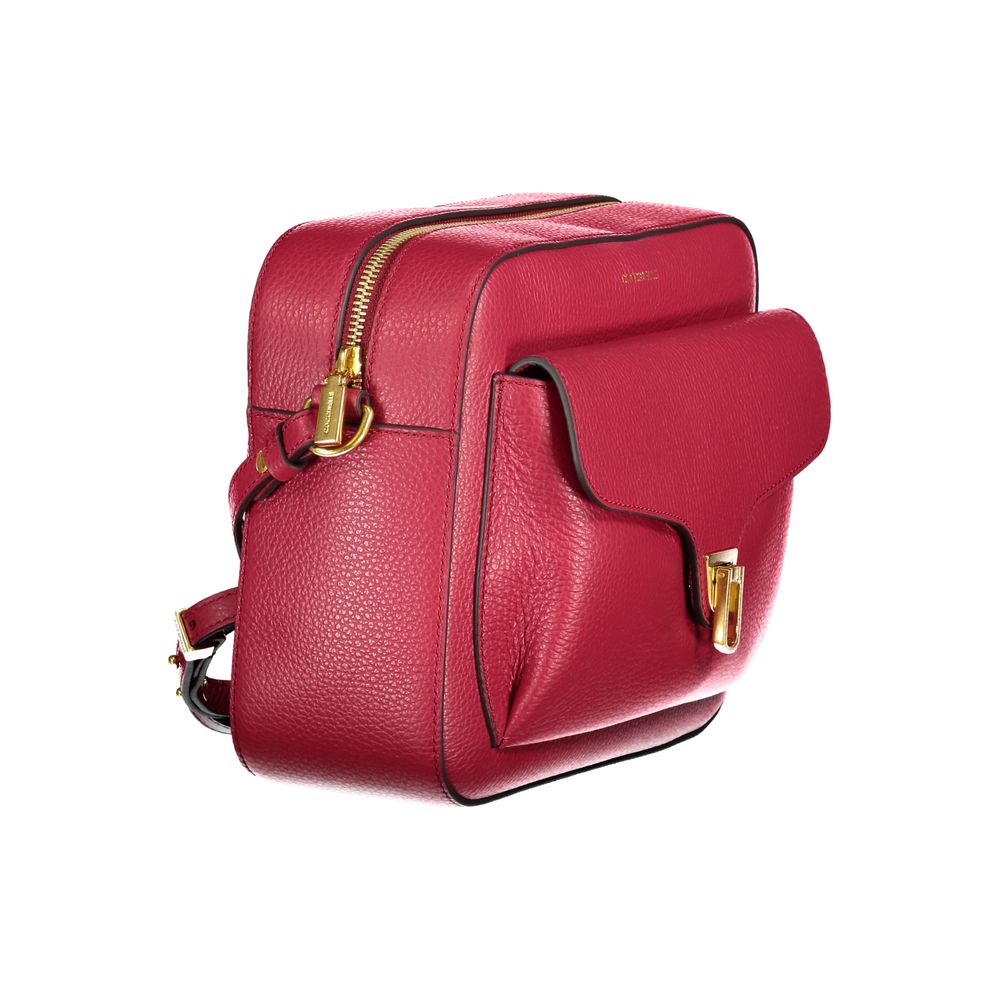 Coccinelle Red Leather Women Shoulder Bag - Image 3