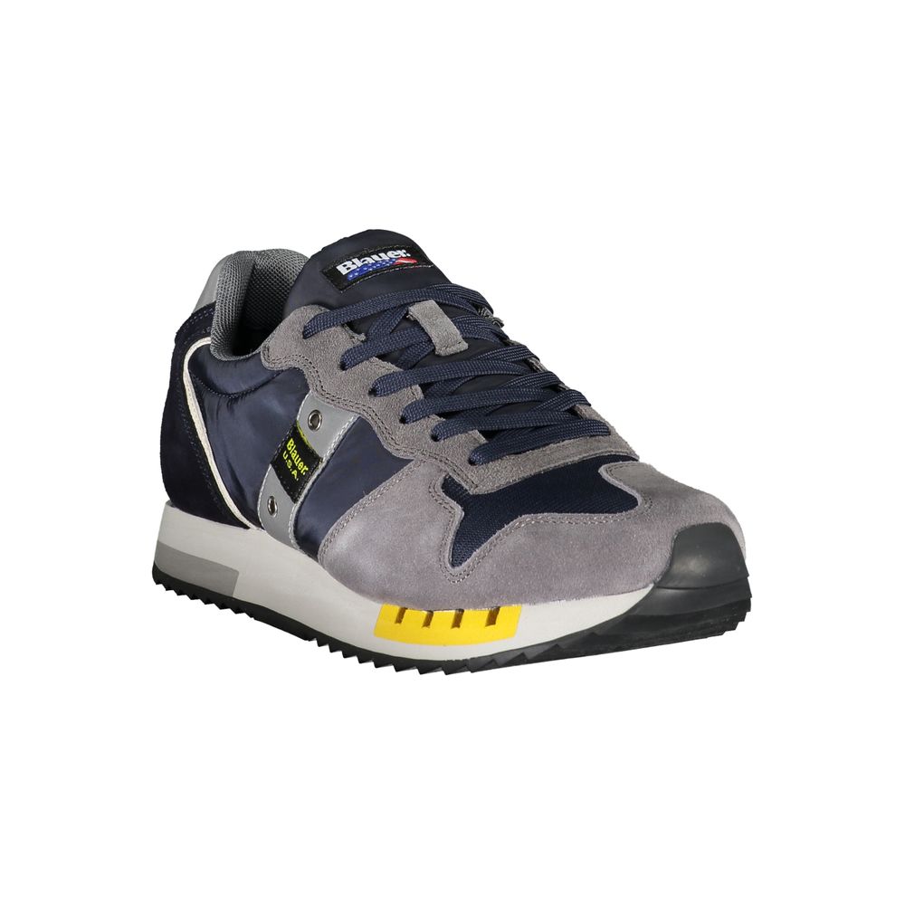 Blauer Elevate Your Step: Blue Contrast Lace-Up Sneakers - Image 3