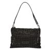 Mario Valentino Black Polyester Women Handbag with Rhinestone Details