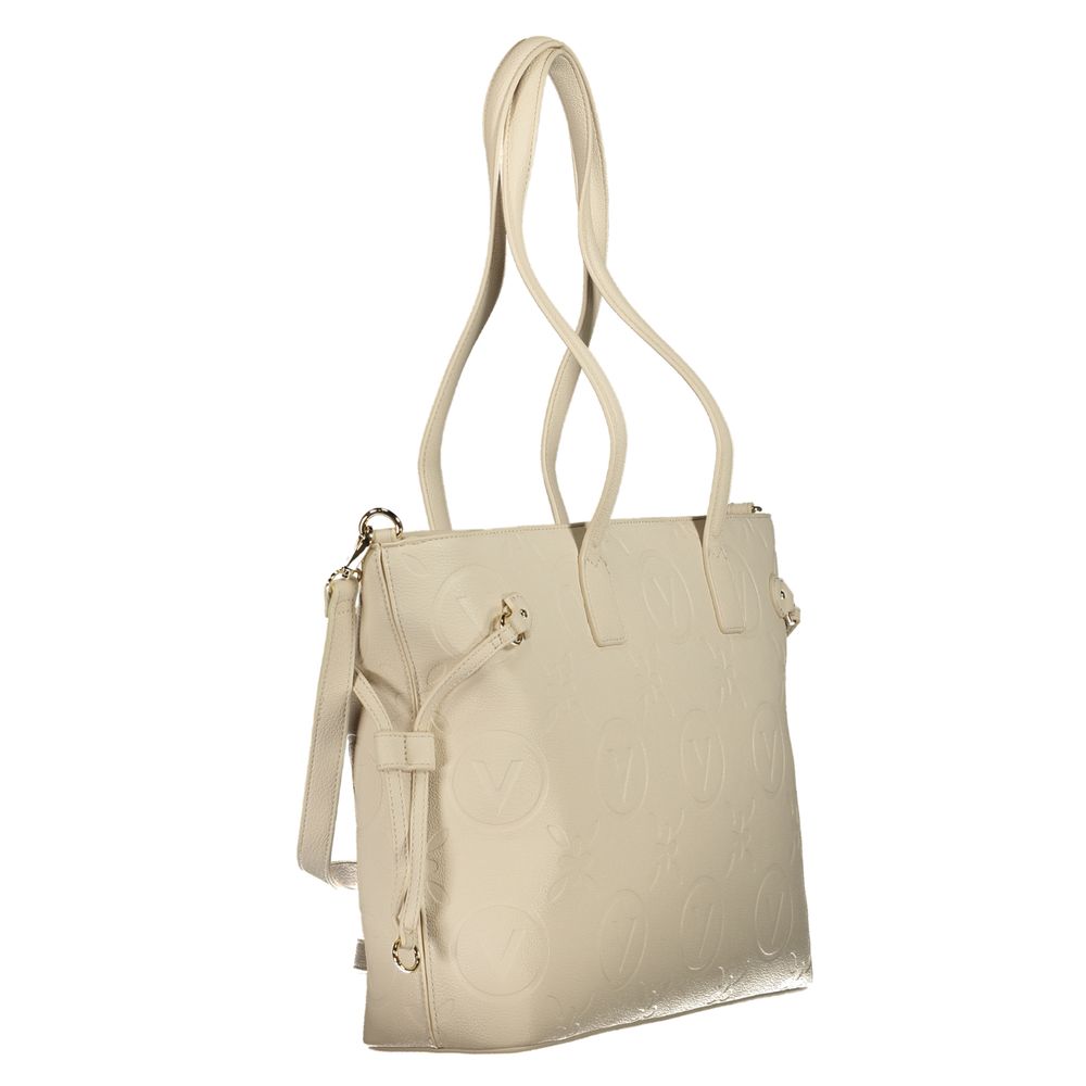 Mario Valentino Beige Polyurethane Women's Handbag - Image 3