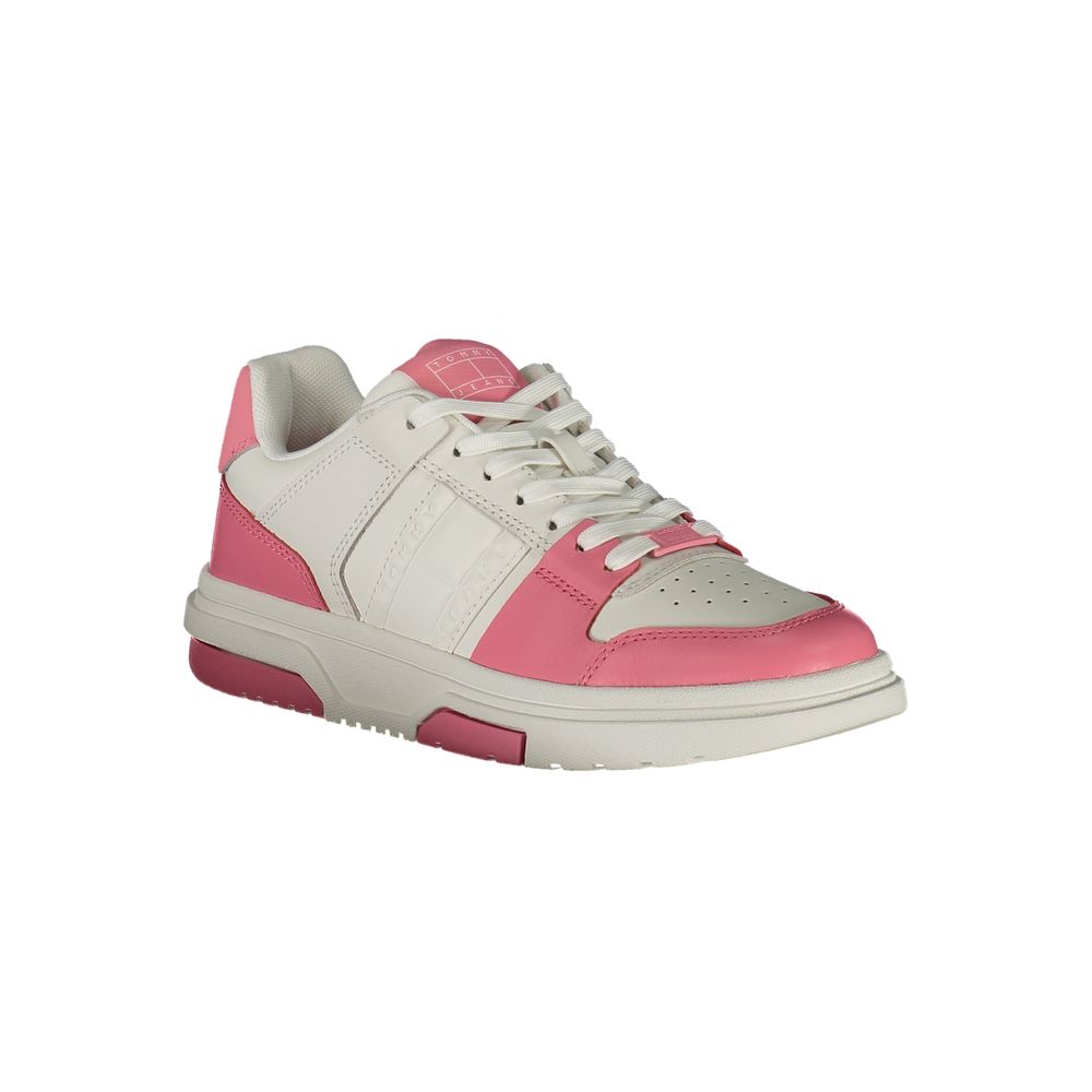 Tommy Hilfiger Pink Leather Women Sneaker - Image 2