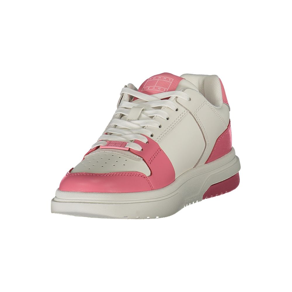 Tommy Hilfiger Pink Leather Women Sneaker - Image 3
