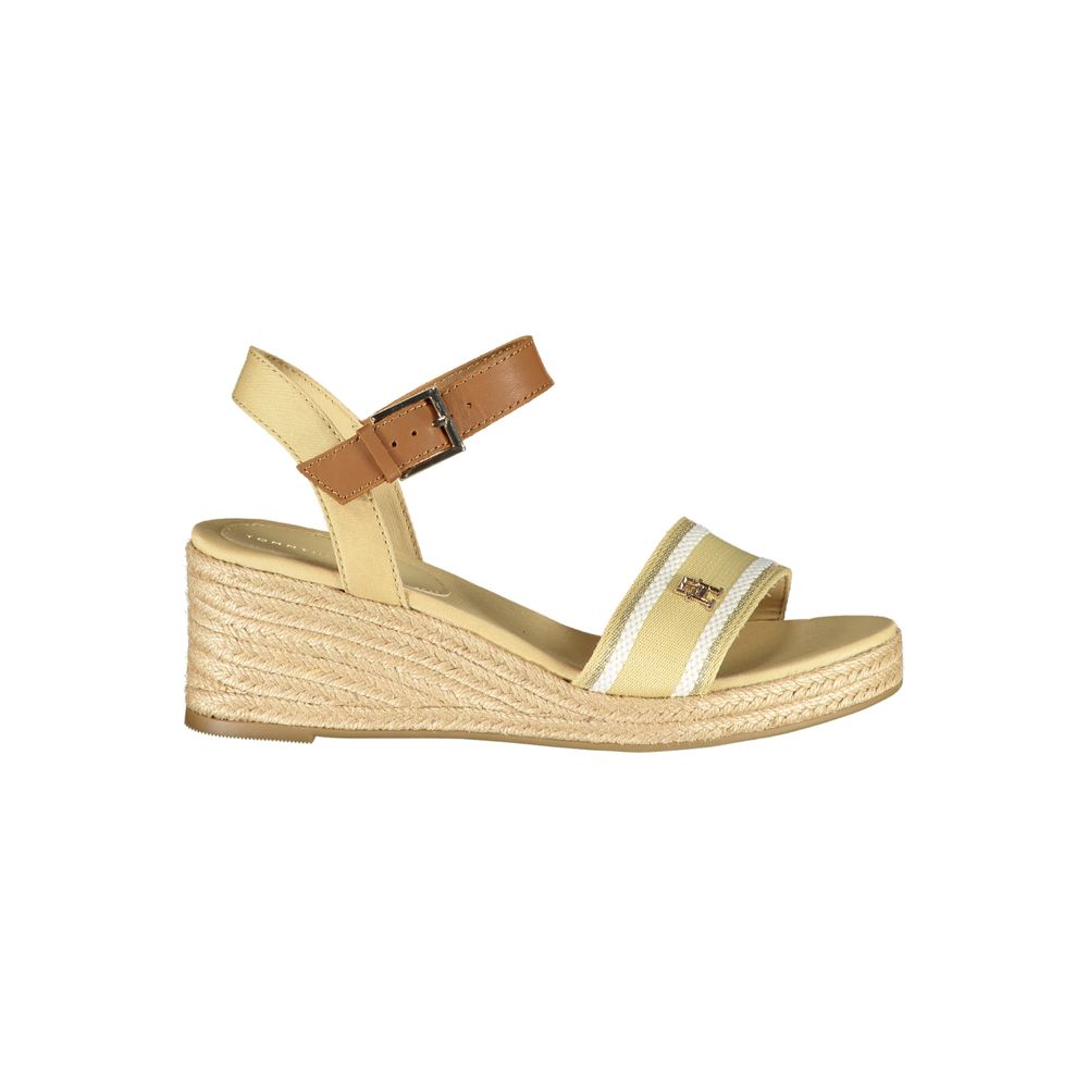 Tommy Hilfiger Beige Leather Women Sandal