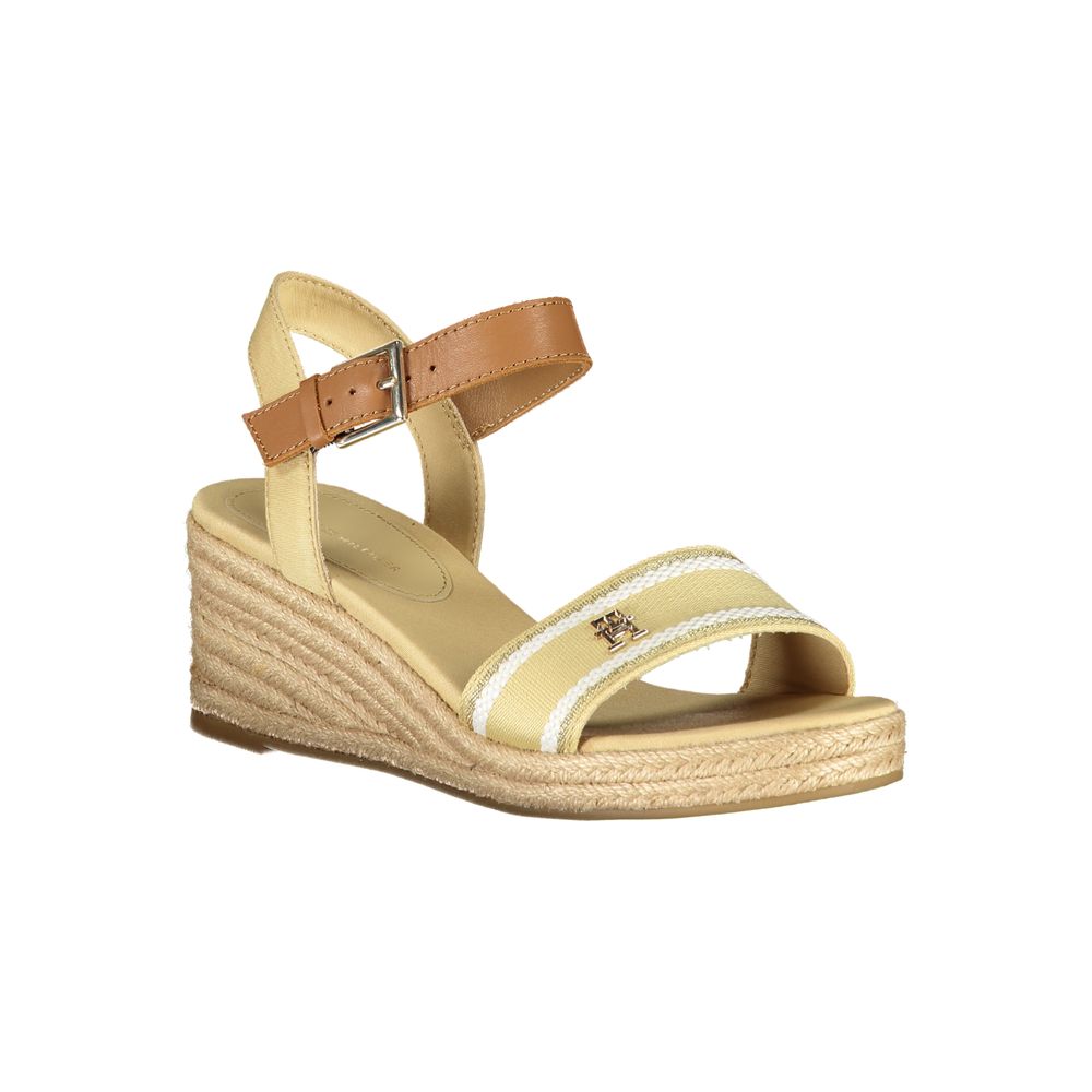 Tommy Hilfiger Beige Leather Women Sandal - Image 2