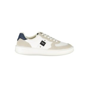 Blauer White Leather Men Sneaker