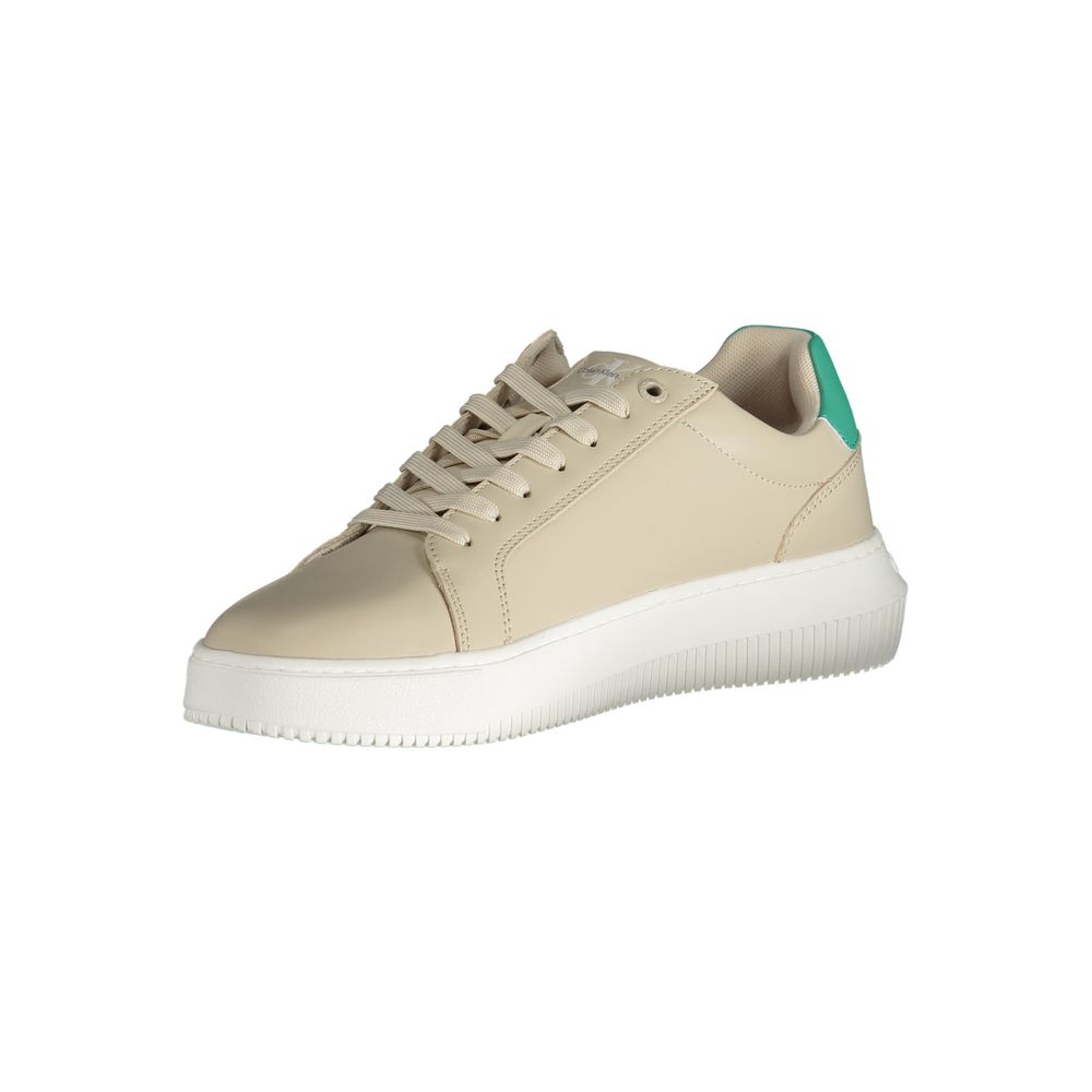 Calvin Klein Beige Leather Men's Sneaker - Image 3