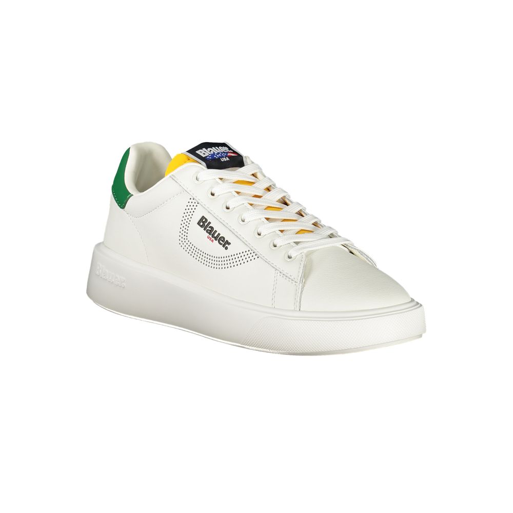 Blauer White Leather Men Sneaker - Image 2