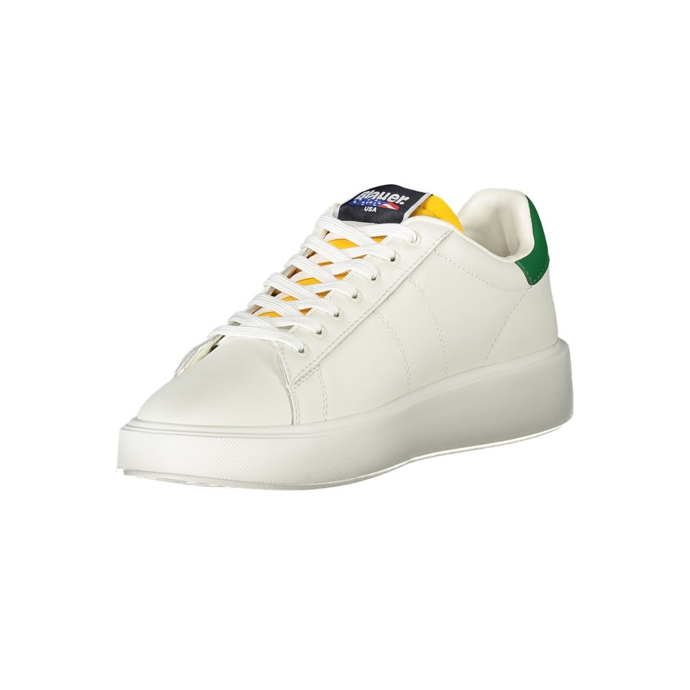 Blauer White Leather Men Sneaker - Image 3