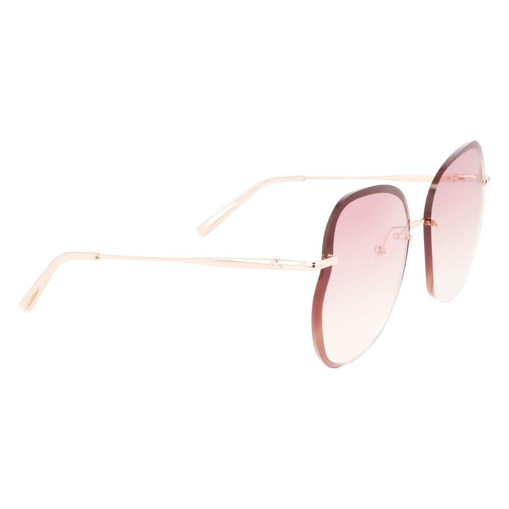 Longchamp Rose Gold Metal Sunglasses - Image 3