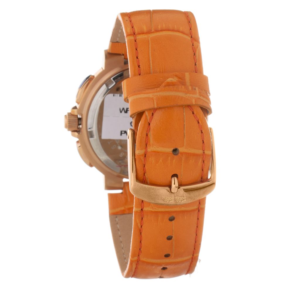 Folli Follie Orange Leather Dress Watch - Image 2