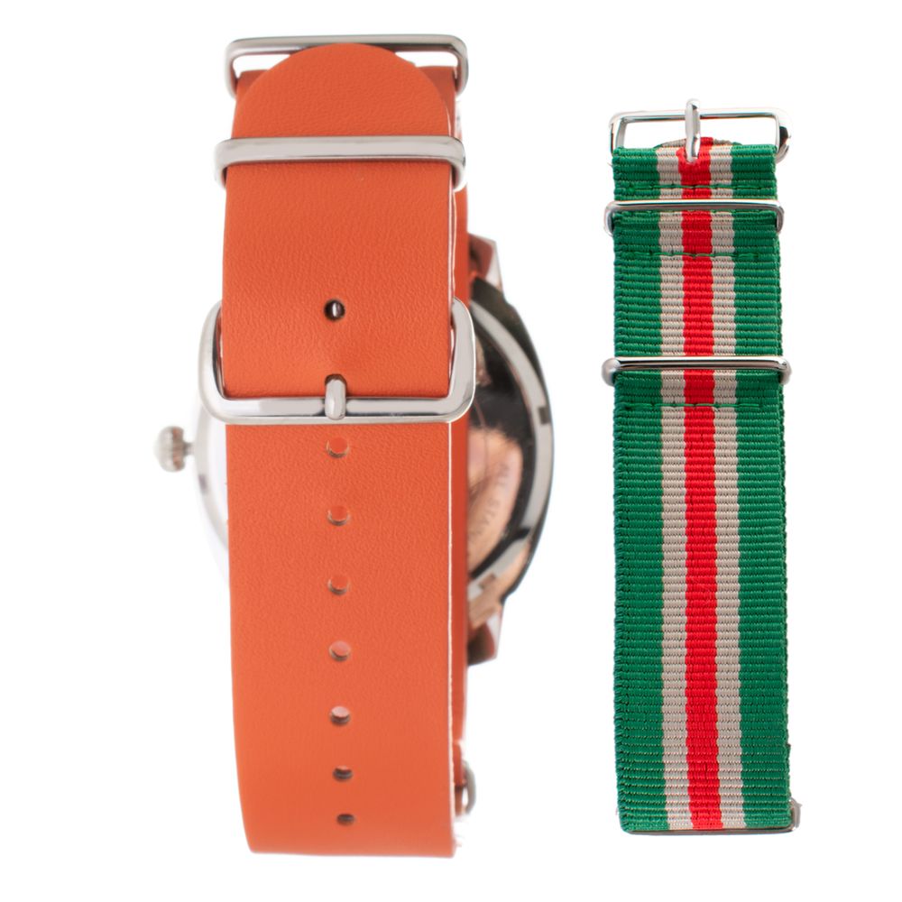 Folli Follie Orange Leather Dress Watch - Image 2