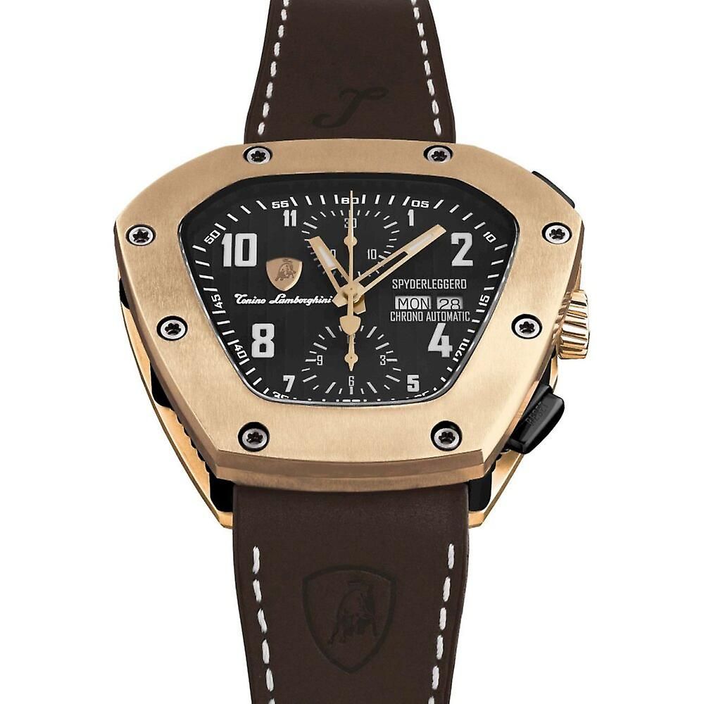 Lamborghini Black Leather Dress Watch - Image 2