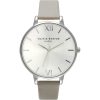 Olivia Burton Gray Leather Dress Watch