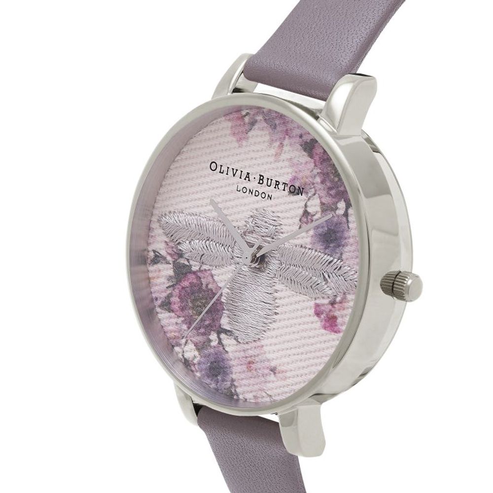 Olivia Burton Gray Artificial Leather Dress Watch - Image 2