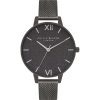 Olivia Burton Black Stainless Steel Dress Watch