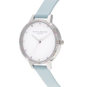 Olivia Burton Blue Artificial Leather Dress Watch