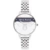 Olivia Burton Silver Stainless Steel Dress Watch