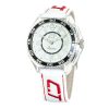 Chronotech White Leather Dress Watch