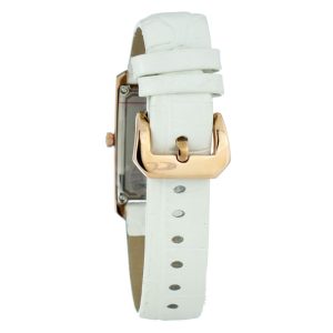 Chronotech White Leather Dress Watch