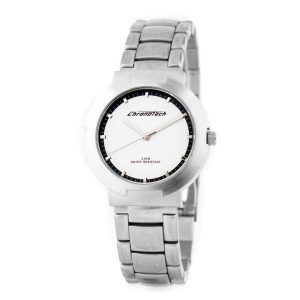 Chronotech Silver Stainless Steel Dress Watch