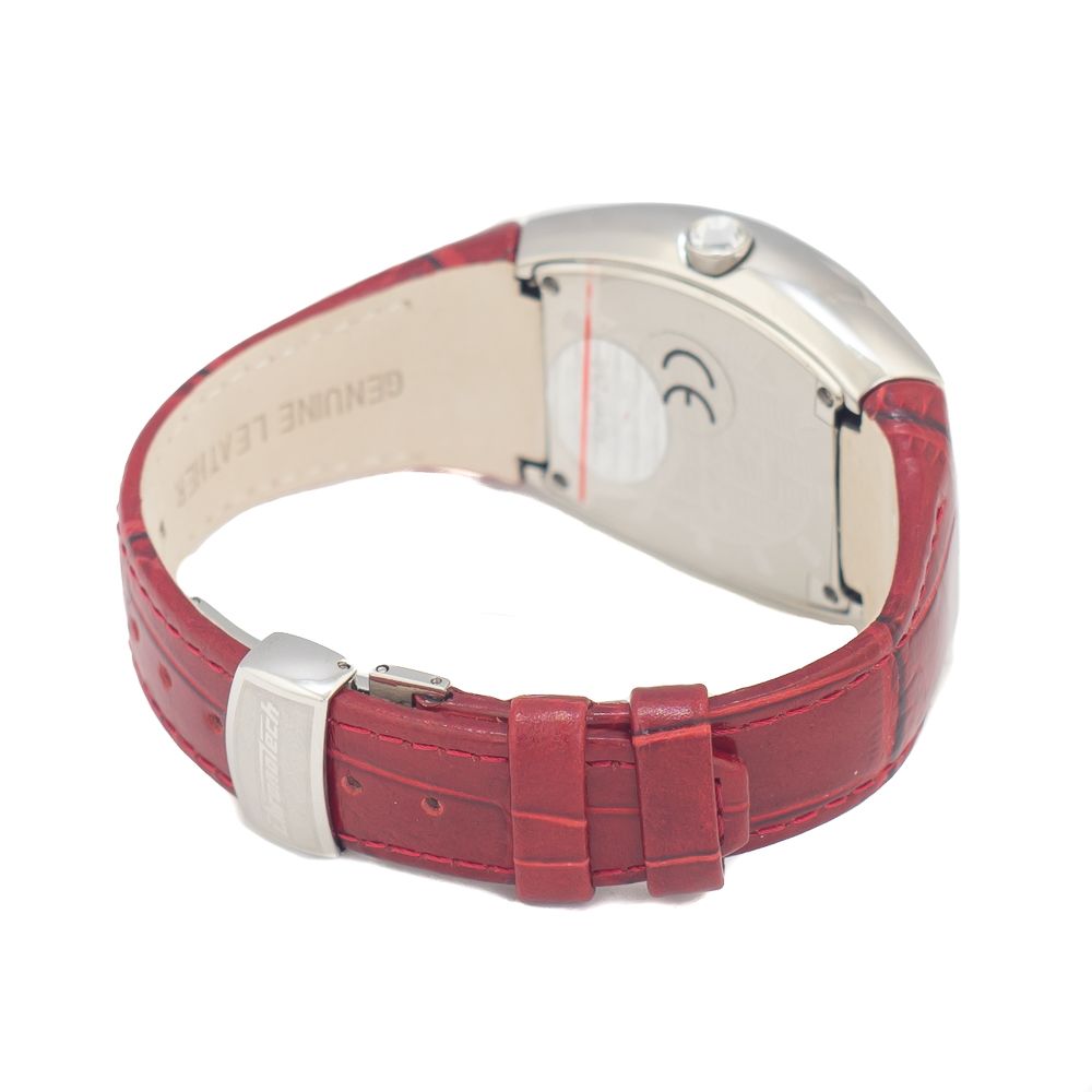 Chronotech Red Leather Dress Watch - Image 2