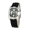 Chronotech Black Leather Dress Watch