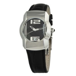 Chronotech Black Leather Dress Watch