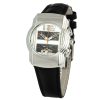 Chronotech Black Leather Dress Watch
