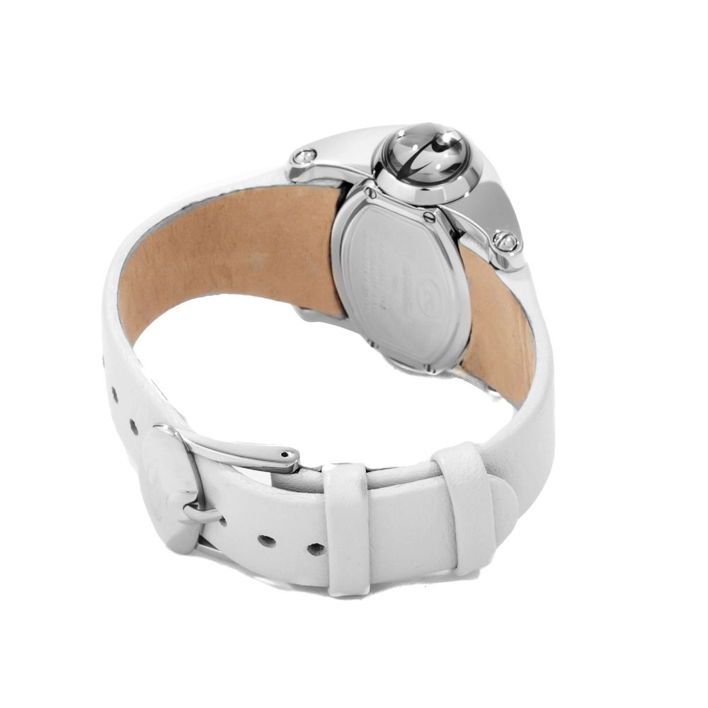 Chronotech White Leather Dress Watch - Image 2