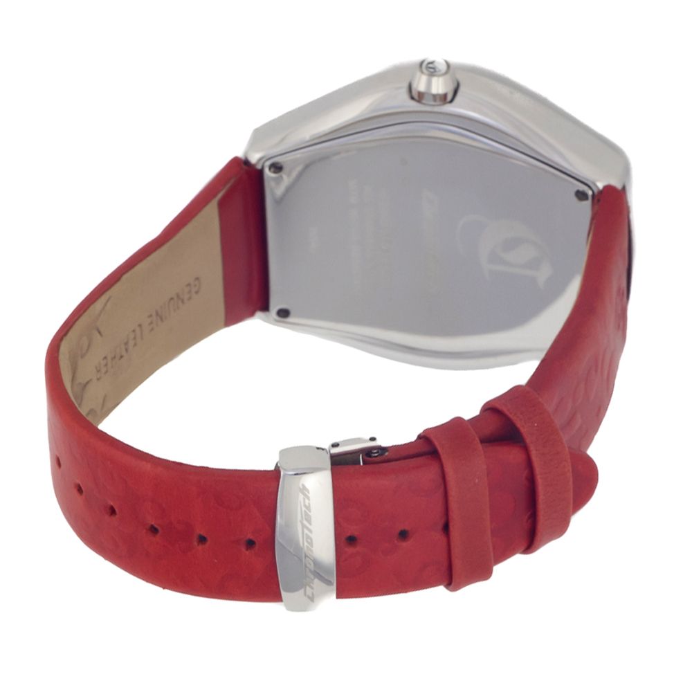 Chronotech Red Leather Dress Watch - Image 2