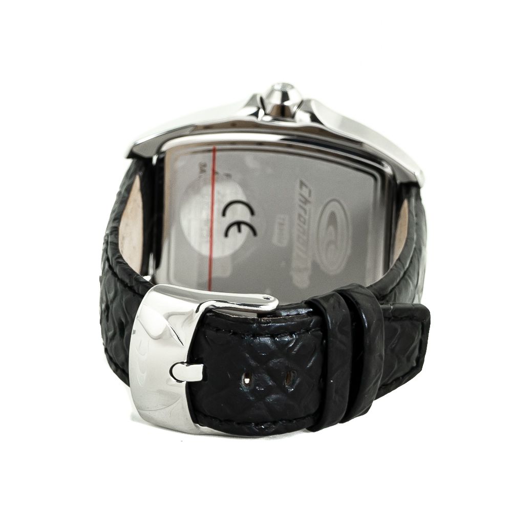 Chronotech Black Leather Dress Watch - Image 2