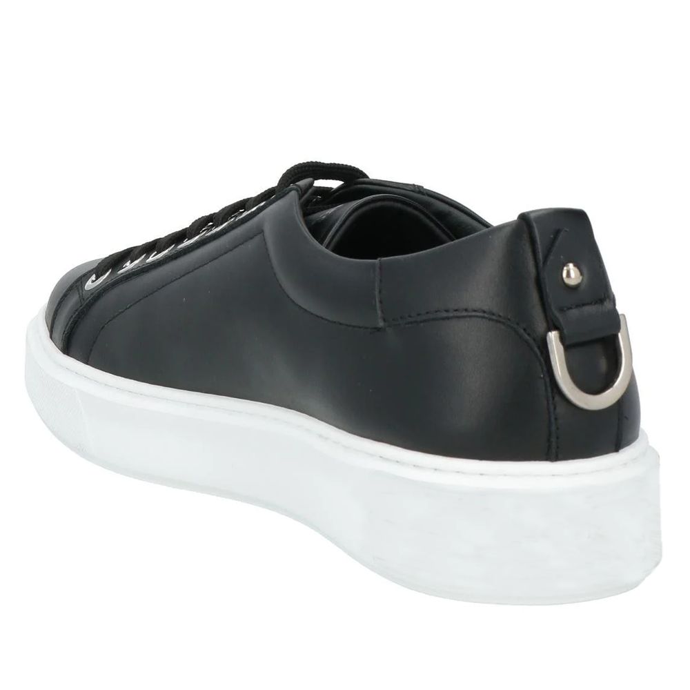Les Hommes Black Calfskin Sneaker - Image 2
