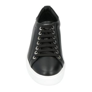 Les Hommes Black Calfskin Sneaker
