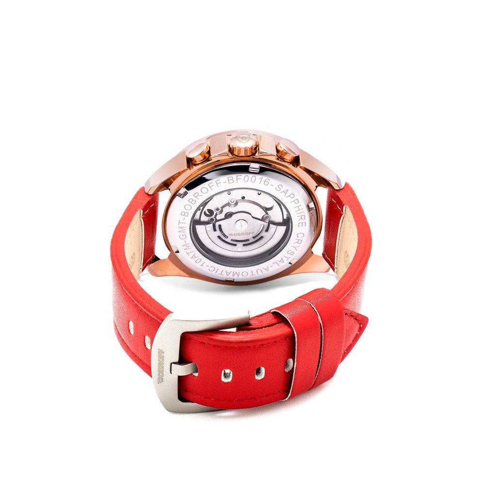 Bobroff Red Leather Dress Watch - Image 2