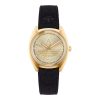 Adidas Black Leather Dress Watch
