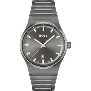 Hugo Boss Gray Stainless Steel Dress Watch