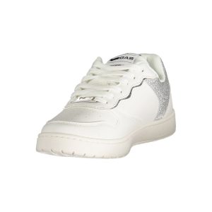 Gas White Polyester Women Sneaker