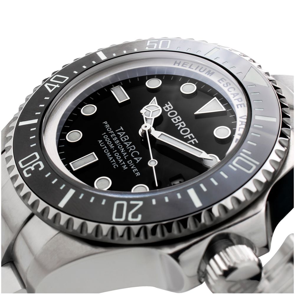 Bobroff Gray Stainless Steel Dress Watch - Image 3