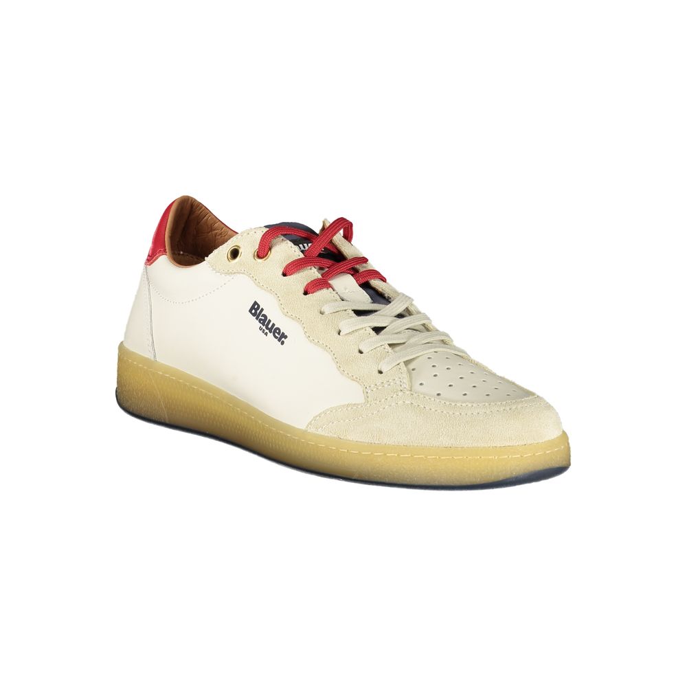 Blauer White Polyester Sneaker - Image 2