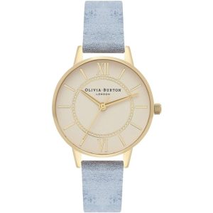 Olivia Burton Blue Artificial Leather Dress Watch