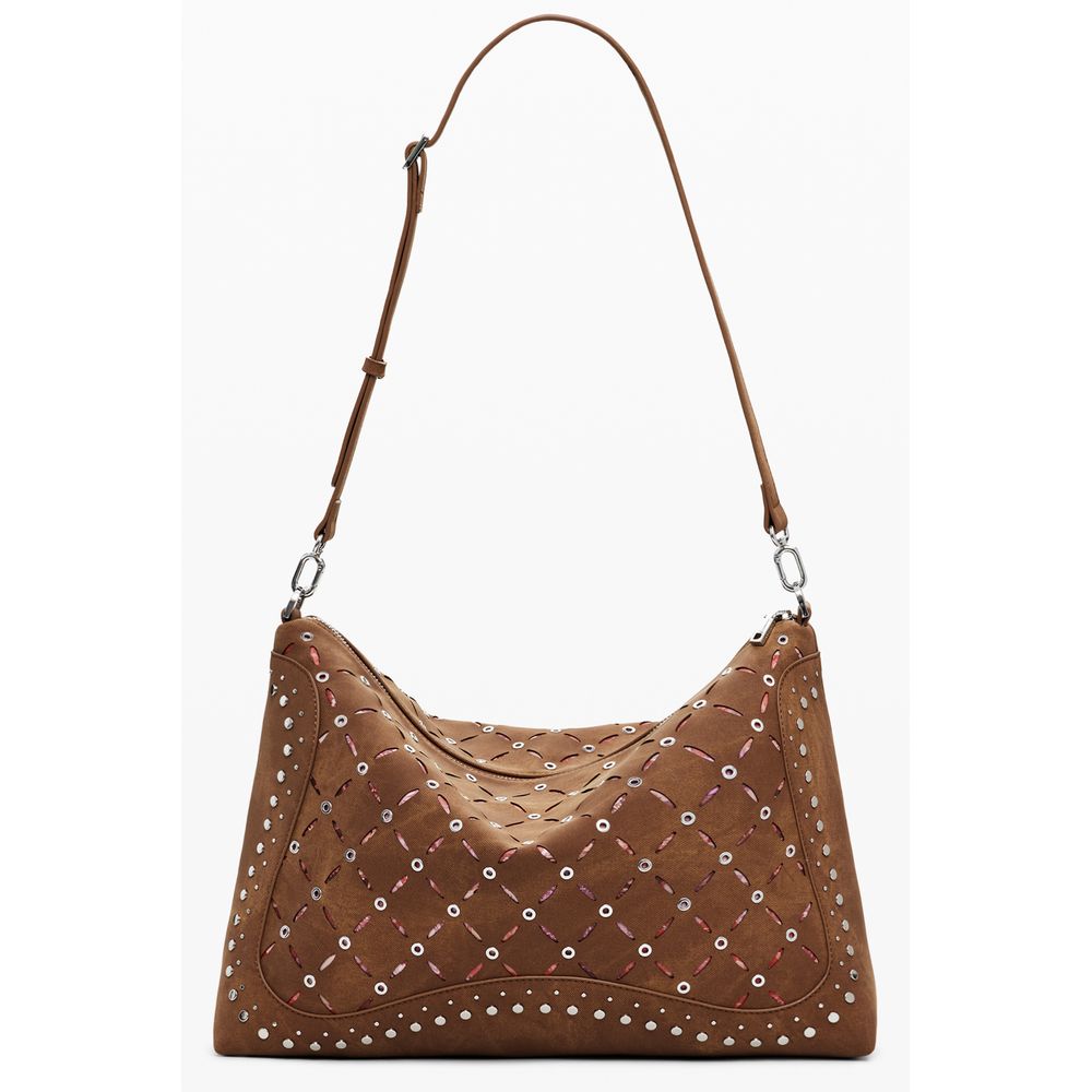 Desigual Brown Polyethylene Women Handbag - Image 3