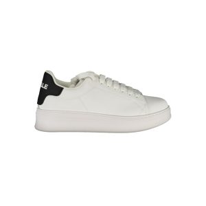 Gaelle Paris White Polyurethane Men Sneaker