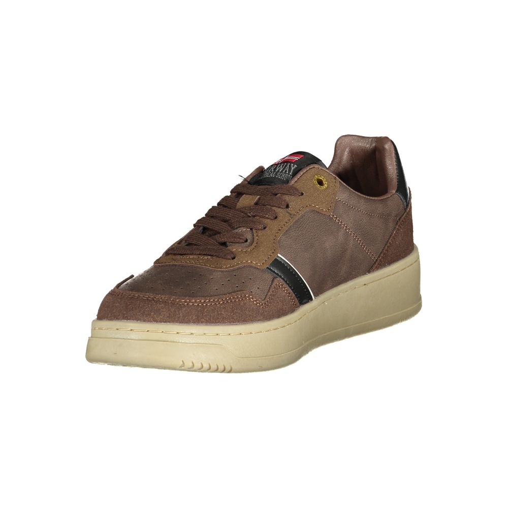 Norway 1963 Brown Polyester Men Sneaker - Image 3