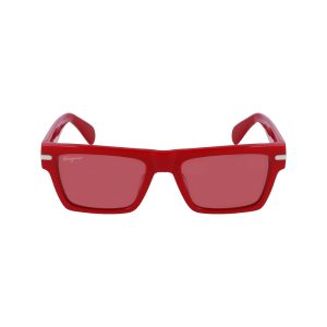 Ferragamo Red Acetate Sunglasses