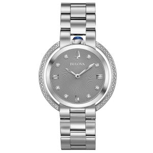 Bulova Gray Stainless Steel Dress Watch