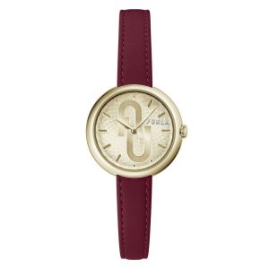 Furla Red Leather Dress Watch