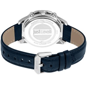 Just Cavalli Black Leather Dress Watch