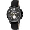 Just Cavalli Black Leather Dress Watch