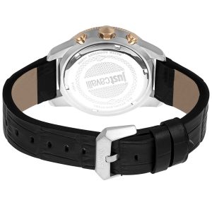 Just Cavalli Black Leather Bracelet Watch